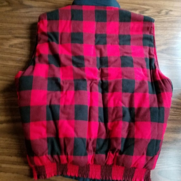 Vintage Kloko Reversible Winter Full Zip Vest Mens Medium - Picture 3 of 6